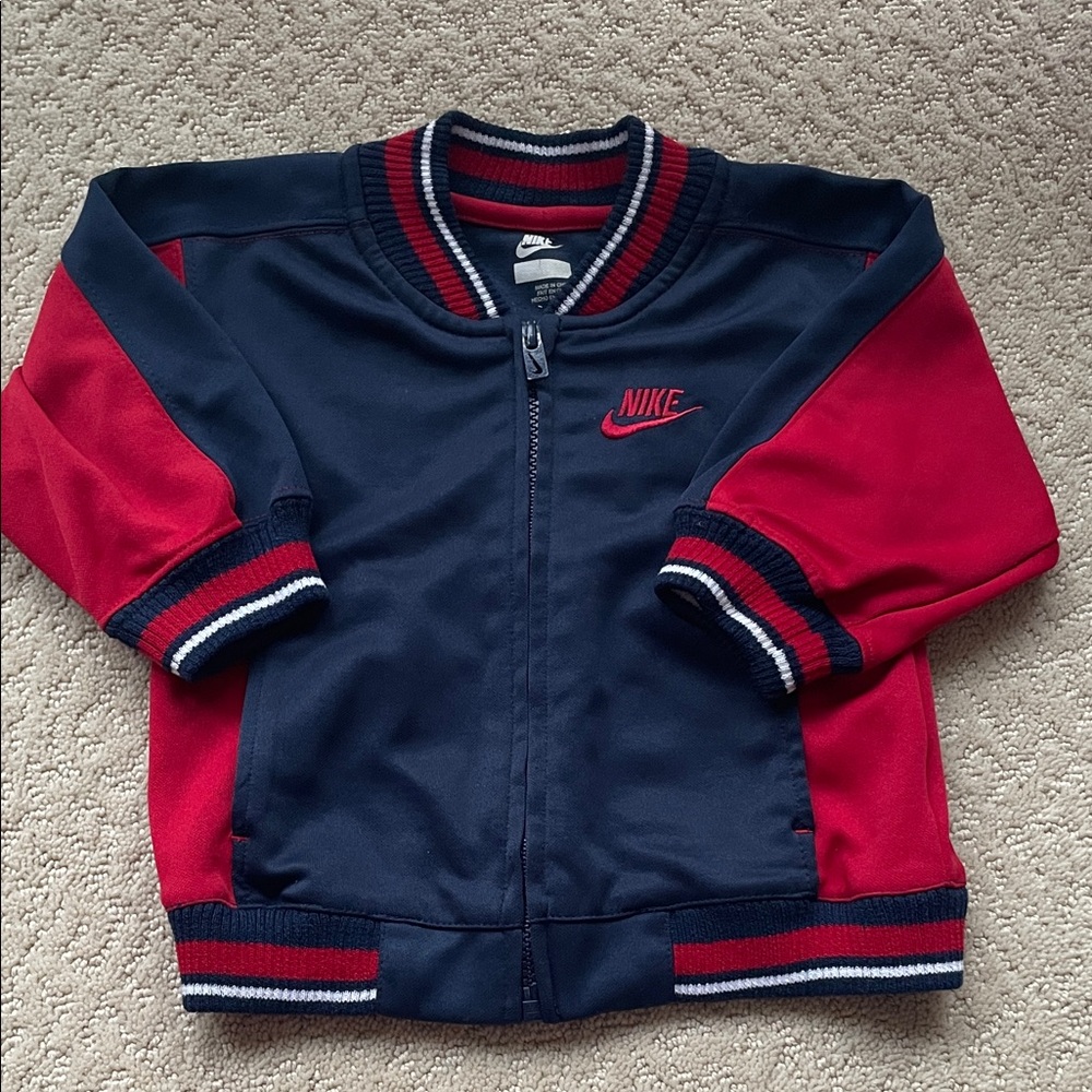 Nike Navy Blue Red Zip up jacket Y2K size 18M